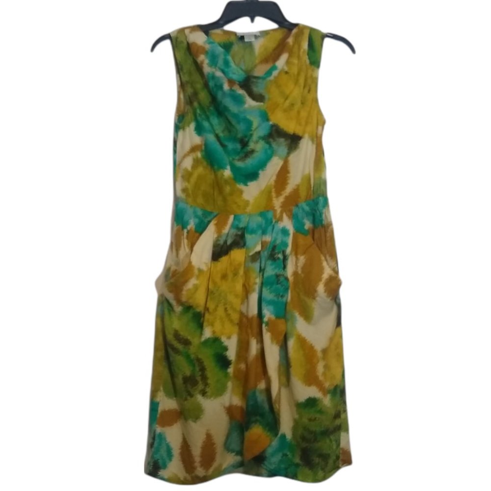 LOFT Multicolor Leaf Print Mini Dress